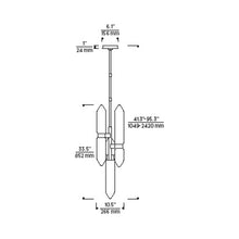 Load image into Gallery viewer, Langston LED Pendant Light - line drawing.