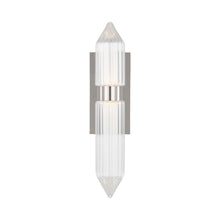 Load image into Gallery viewer, Langston LED Wall Light in Polished Nickel.
