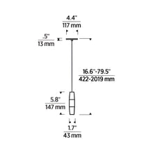 Load image into Gallery viewer, Lassell Mini LED Pendant Light - line drawing.
