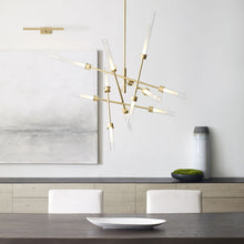 Load image into Gallery viewer, Linger LED Abstract Chandelier in living room.