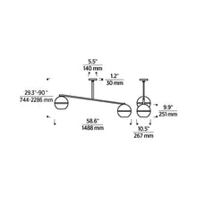 Load image into Gallery viewer, Lowing Chandelier - line drawing.
