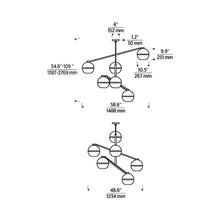 Load image into Gallery viewer, Lowing Chandelier - line drawing.