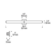Load image into Gallery viewer, Milan LED Bath Vanity Light - line drawing.