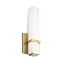 Load image into Gallery viewer, Milan LED Bath Wall Light in Natural Brass.