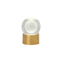 Load image into Gallery viewer, Mina LED Table Lamp in Natural Brass (Small).