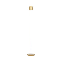 Load image into Gallery viewer, Nevis LED Floor Lamp in Hand Rubbed Antique Brass.