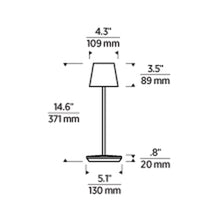 Load image into Gallery viewer, Nevis LED Table Lamp - line drawing.