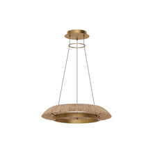 Load image into Gallery viewer, Noa LED Chandelier in Hand Rubbed Antique Brass/Natural (Small).