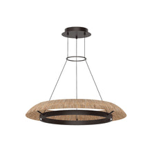 Load image into Gallery viewer, Noa LED Chandelier in Bronze/Natural (Medium).