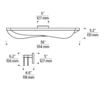 Load image into Gallery viewer, Nyra LED Bath Wall Light - line drawing.