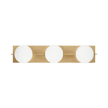 Load image into Gallery viewer, Orbel Bath Vanity Light in Natural Brass (3-Light).