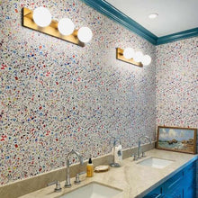 Load image into Gallery viewer, Orbel Bath Vanity Light in bathroom.