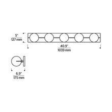 Load image into Gallery viewer, Orbel Bath Vanity Light - line drawing.