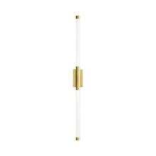 Load image into Gallery viewer, Phobos LED Vanity Wall Light in Natural Brass.