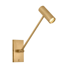 Load image into Gallery viewer, Ponte LED Task Wall Light in Natural Brass (Small).