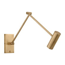 Load image into Gallery viewer, Ponte LED Task Wall Light in Natural Brass (Medium).
