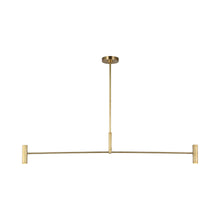 Load image into Gallery viewer, Ponte Linear LED Chandelier in Hand Rubbed Antique Brass.
