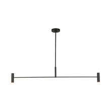 Load image into Gallery viewer, Ponte Linear LED Chandelier in Nightshade Black.