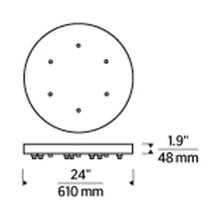 Load image into Gallery viewer, Round Multiport Canopy - line drawing.