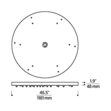 Load image into Gallery viewer, Round Multiport Canopy - line drawing.