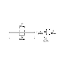 Load image into Gallery viewer, Serre LED Bath Vanity Light - line drawing.