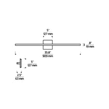 Load image into Gallery viewer, Serre LED Bath Vanity Light - line drawing.