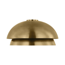 Load image into Gallery viewer, Shanti LED Flush Mount Ceiling Light in Natural Brass.
