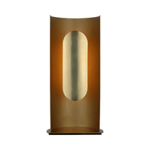 Load image into Gallery viewer, Shielded LED Table Lamp in Hand Rubbed Antique Brass.