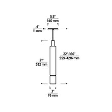 Load image into Gallery viewer, Sottile LED Pendant Light - line drawing.
