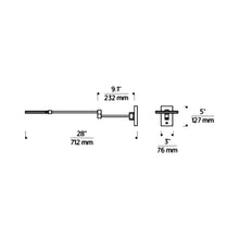 Load image into Gallery viewer, Spectica LED Task Wall Light - line drawing.