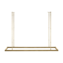 Load image into Gallery viewer, Stagger Halo LED Linear Pendant Light in Natural Brass (50-Inch/Up).