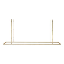 Load image into Gallery viewer, Stagger Halo LED Linear Pendant Light in Natural Brass (84-Inch/Up).