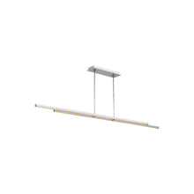 Load image into Gallery viewer, Stagger LED Linear Pendant Light in Polished Stainless Steel (84-Inch).