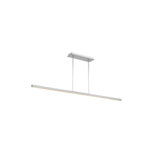 Load image into Gallery viewer, Stagger LED Linear Pendant Light in Polished Stainless Steel (72-Inch).