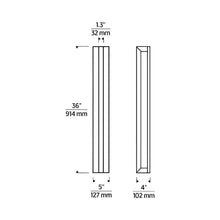 Load image into Gallery viewer, Stagger Outdoor LED Wall Light - line drawing.