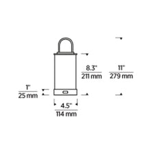 Load image into Gallery viewer, Tawa LED Table Lamp - line drawing.