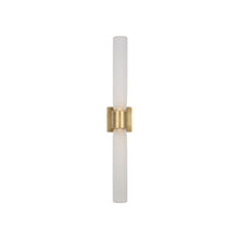 Load image into Gallery viewer, Volver Double LED Wall Light in Hand Rubbed Antique Brass (Large).