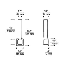 Load image into Gallery viewer, Volver LED Wall Light - line drawing.