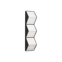 Load image into Gallery viewer, Zig Zag LED Wall Light in Nightshade Black (Medium).