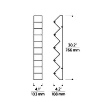 Load image into Gallery viewer, Zig Zag LED Wall Light - line drawing.