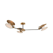 Load image into Gallery viewer, Osiris Asymmetric Semi Flush Mount Ceiling Light in Bronze/Antique Brass (Large).