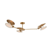 Load image into Gallery viewer, Osiris Asymmetric Semi Flush Mount Ceiling Light in Hand-Rubbed Antique Brass (Large).