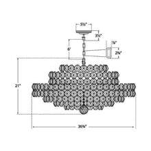 Load image into Gallery viewer, Sanger Chandelier - line drawing.