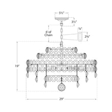 Load image into Gallery viewer, Sanger Chandelier - line drawing.