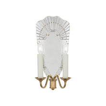 Load image into Gallery viewer, Adelaide Wall Light in Mirror/Natural Brass Large).