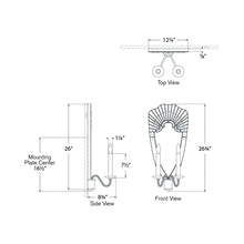 Load image into Gallery viewer, Adelaide Wall Light - line drawing.