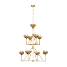 Load image into Gallery viewer, Alberto Chandelier in Antique-Burnished Brass (2-Tier/Medium).