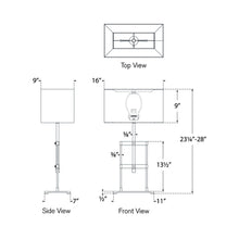 Load image into Gallery viewer, Alda Table Lamp - line drawing.