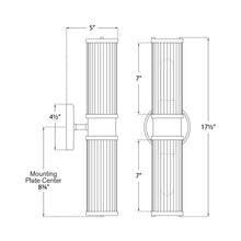 Load image into Gallery viewer, Allen Bath Wall Light - line drawing.