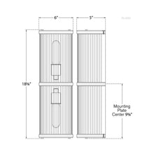 Load image into Gallery viewer, Allen Linear Bath Wall Light - line drawing.